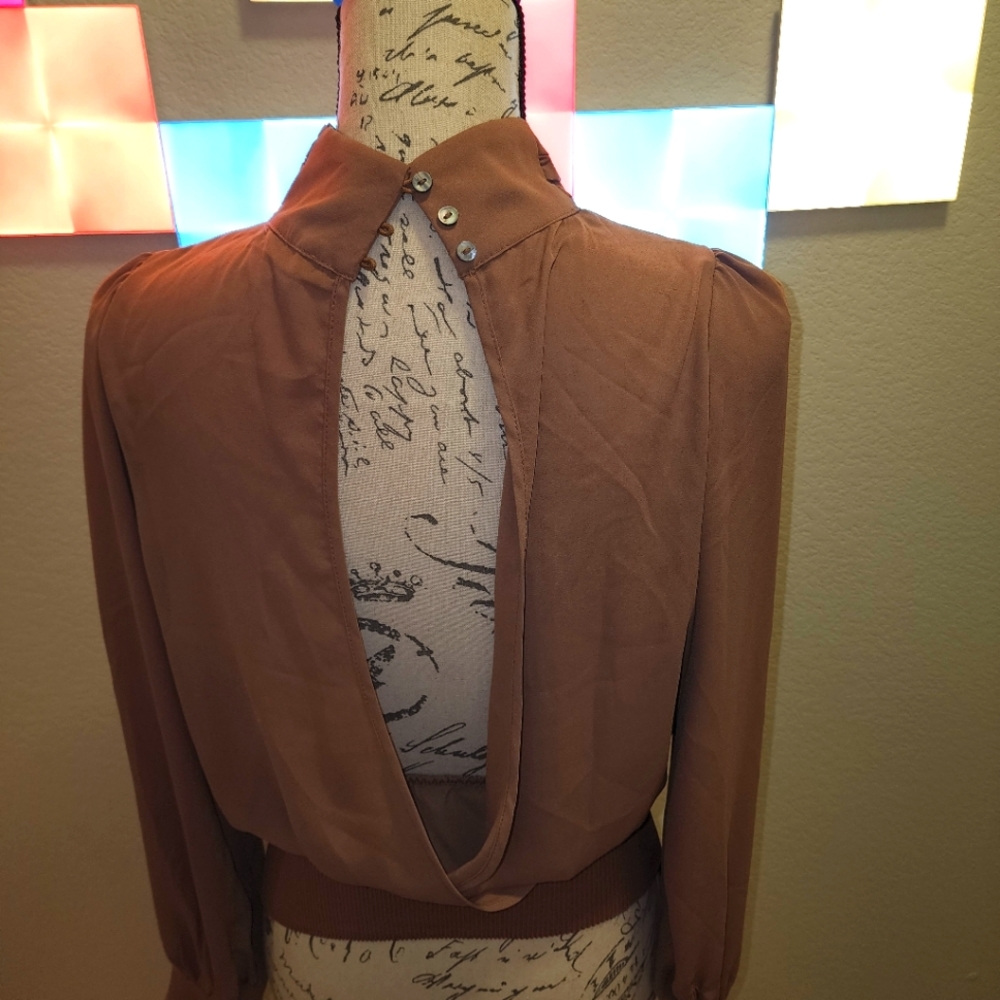 Tan blouse